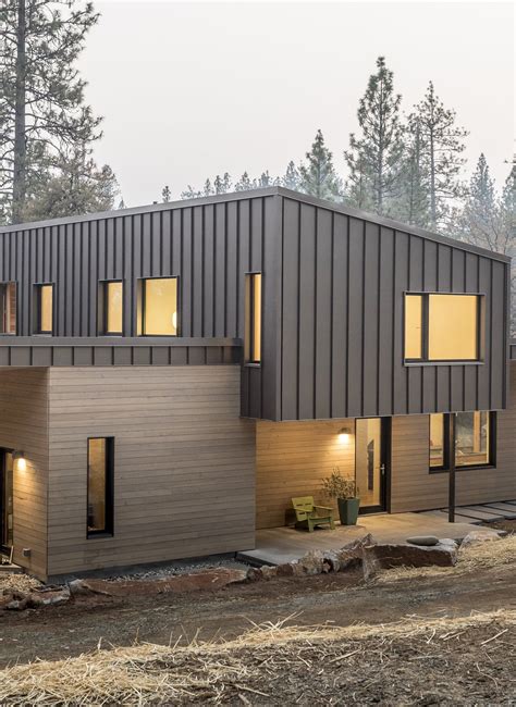 houses with metal.exterior|residential modern metal siding house.